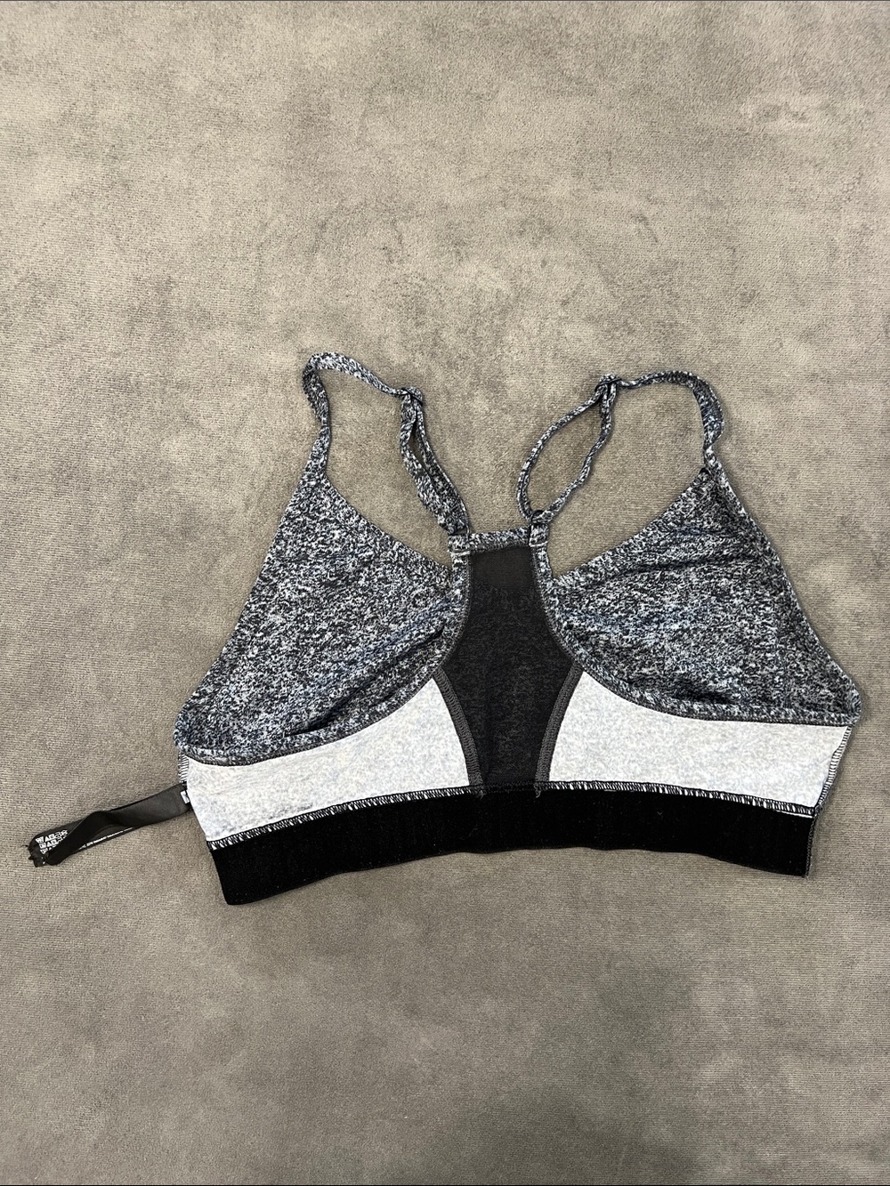 PINK Victoria's Secret Heathered Charcoal Ultimate Lightly Lines Sports Bra M - Picture 9 of 11